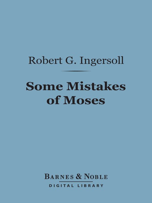 Cover image for Some Mistakes of Moses